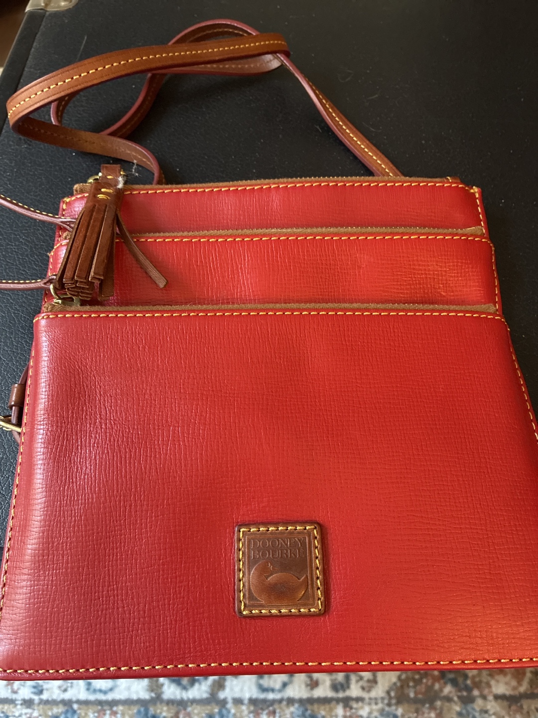 Dooney & Bourke Red Leather Crossbody Bag