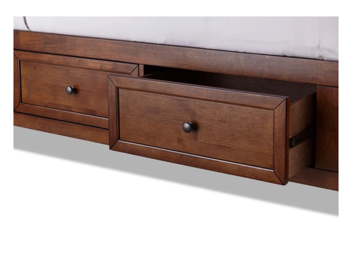 Wooden Storage Bed Frame with Headboard - photo 2