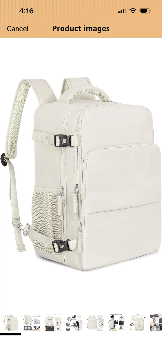 New-Snoffife Travel Backpack - Antique Beige