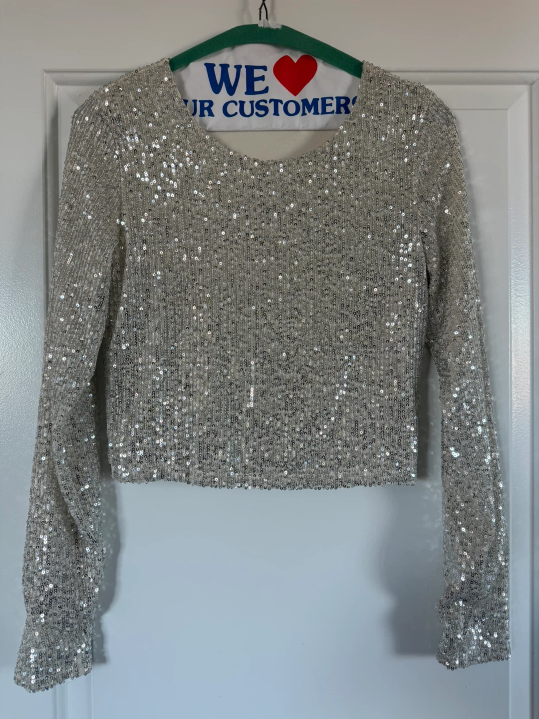 Z Supply Sequin Stardust Long Sleeve Top - Size S