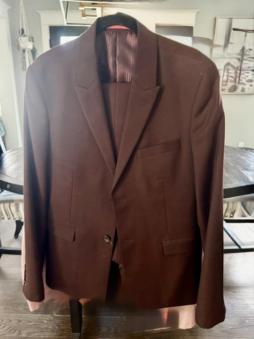 Men's Burgandy  Suit