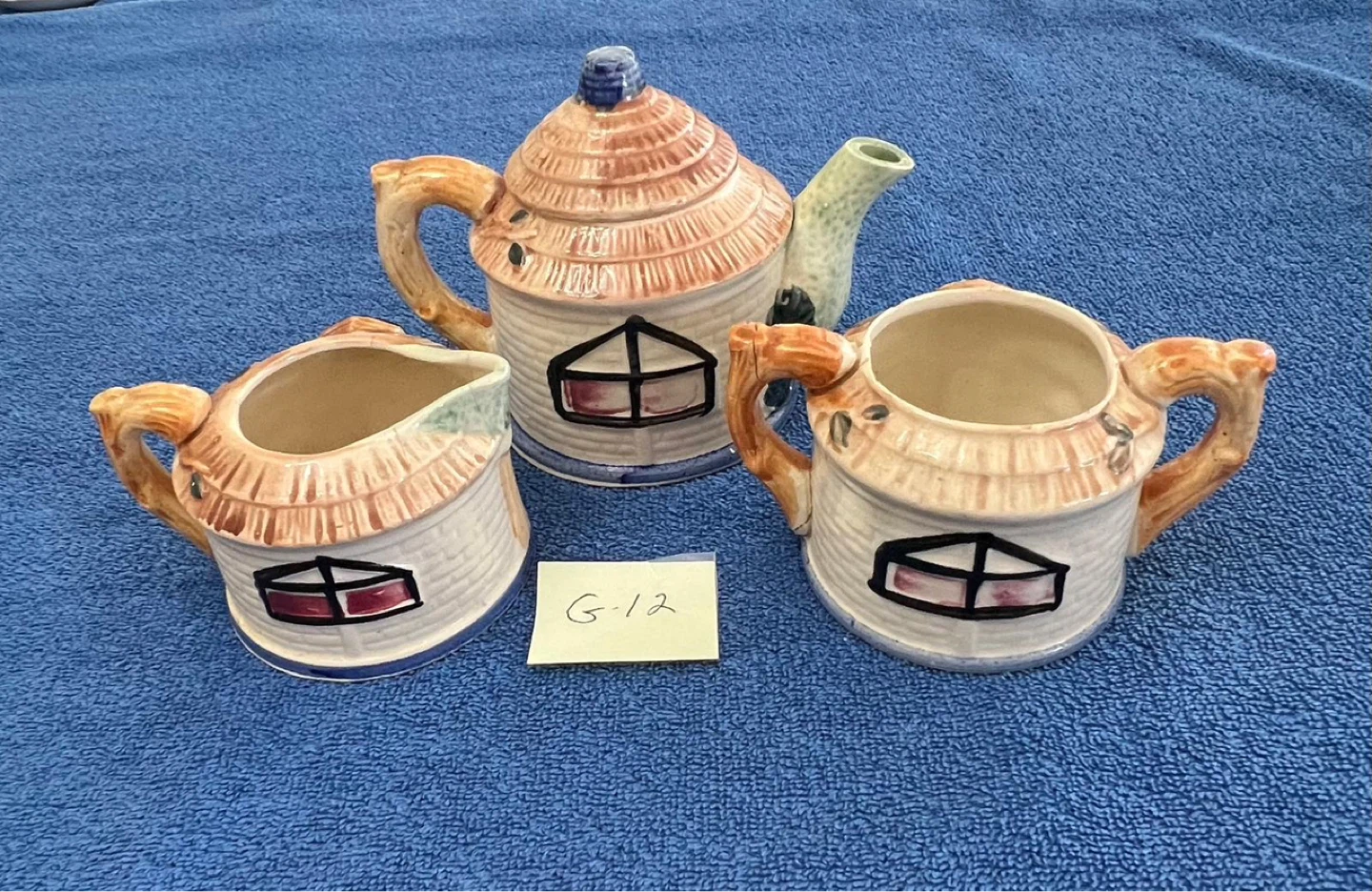 Occupied Japan Cottageware 3 Piece Tea Set (G12) - photo 2