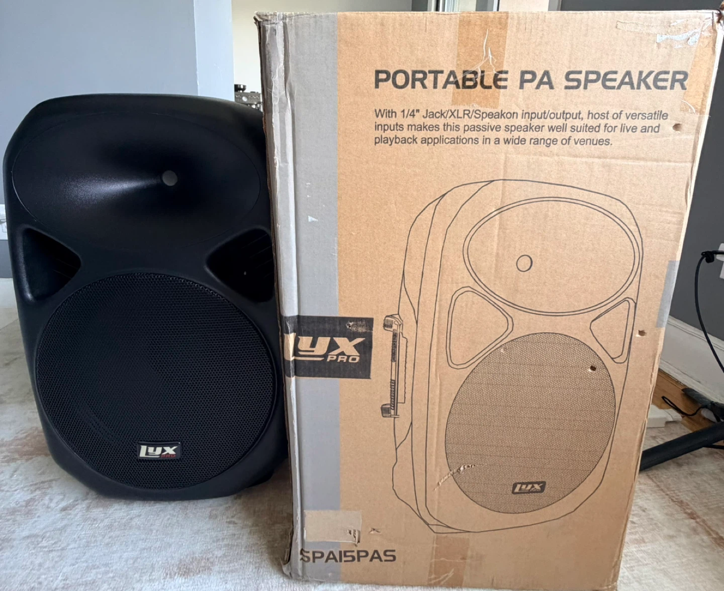 LyxPro 12 Inch Portable PA Speaker SPA15PAS