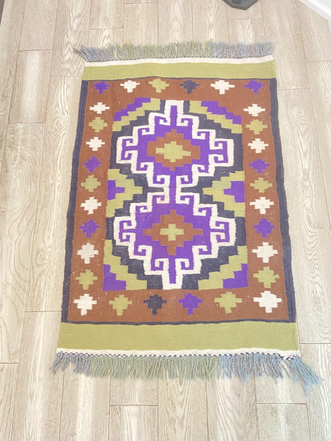 Geometric Pattern Accent Persian kelim