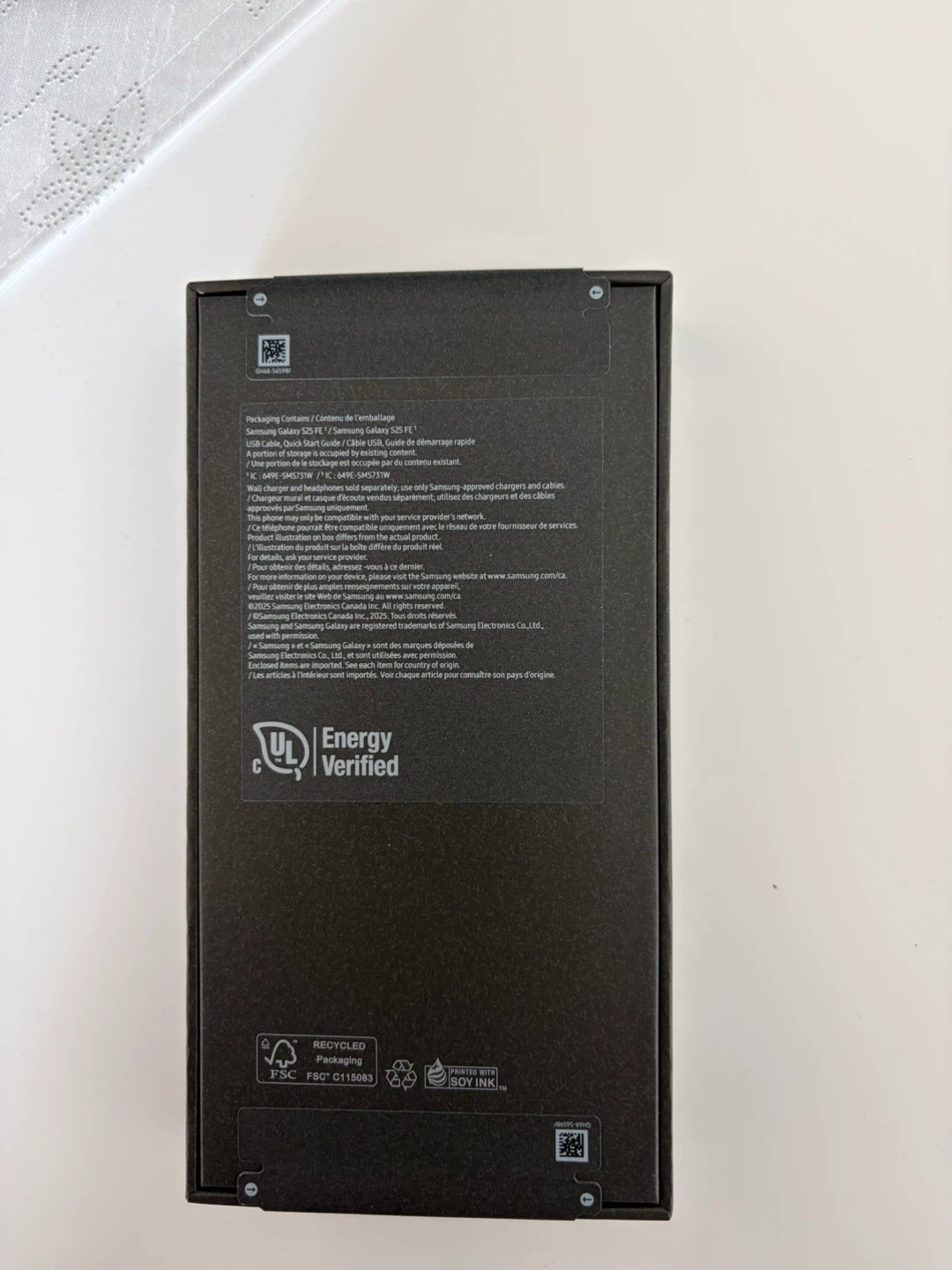 Samsung Galaxy S25 FE Jet Black 128GB - Brand New - Sealed - photo 2