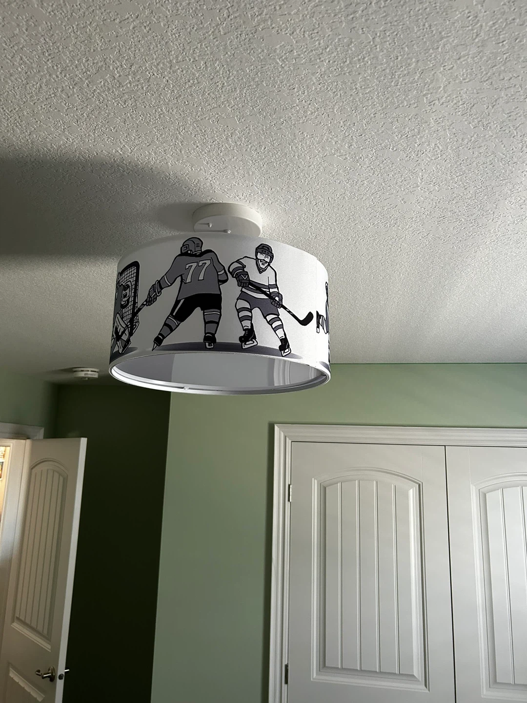 Kids Hockey Themed Ceiling Light Fixture - photo 3