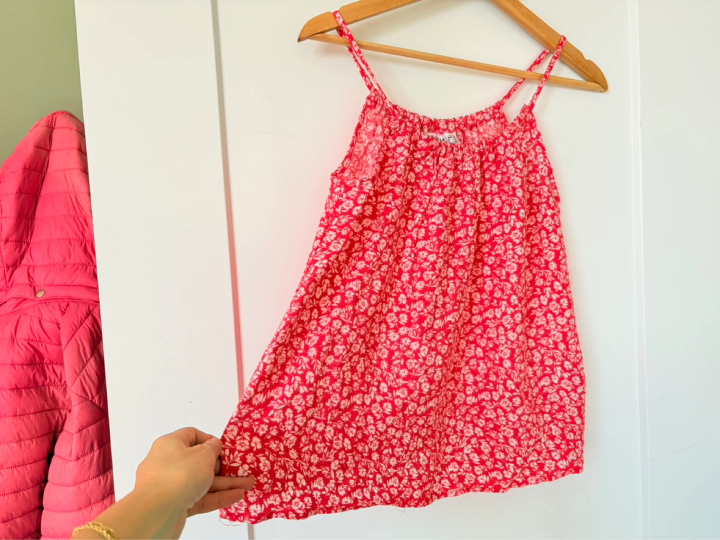 Janina Red Floral Spaghetti Strap Tank Top - Size 42 - photo 3