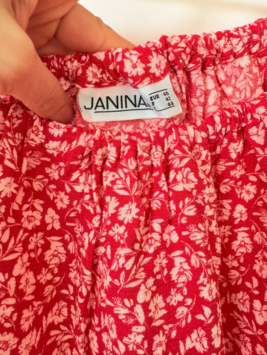 Janina Red Floral Spaghetti Strap Tank Top - Size 42 - photo 4