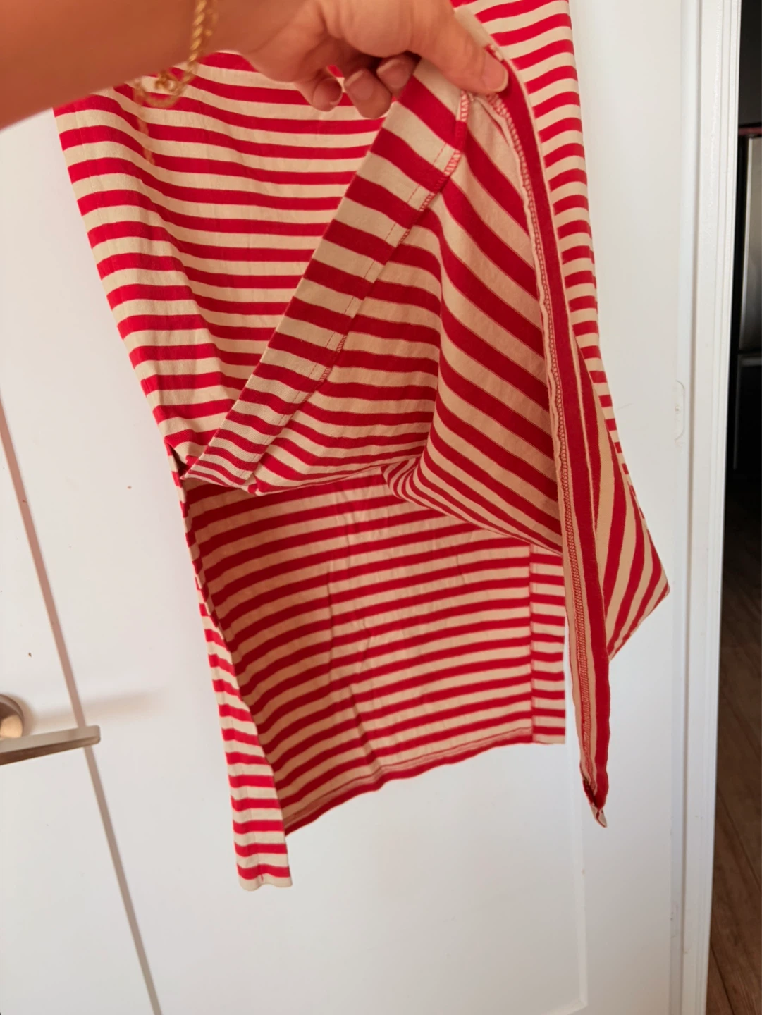 Marimekko Red and Beige Striped Maxi Skirt - photo 2