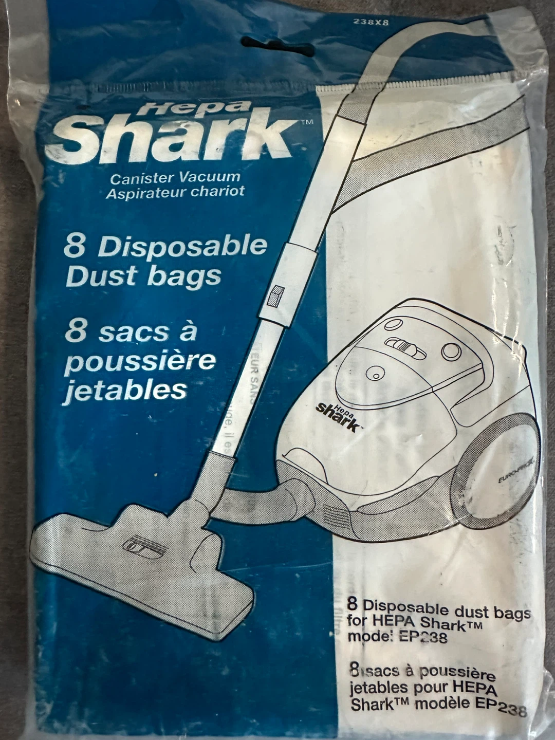 Shark 8 (+2) Disposable HEPA Vacuum Dust Bags EP238