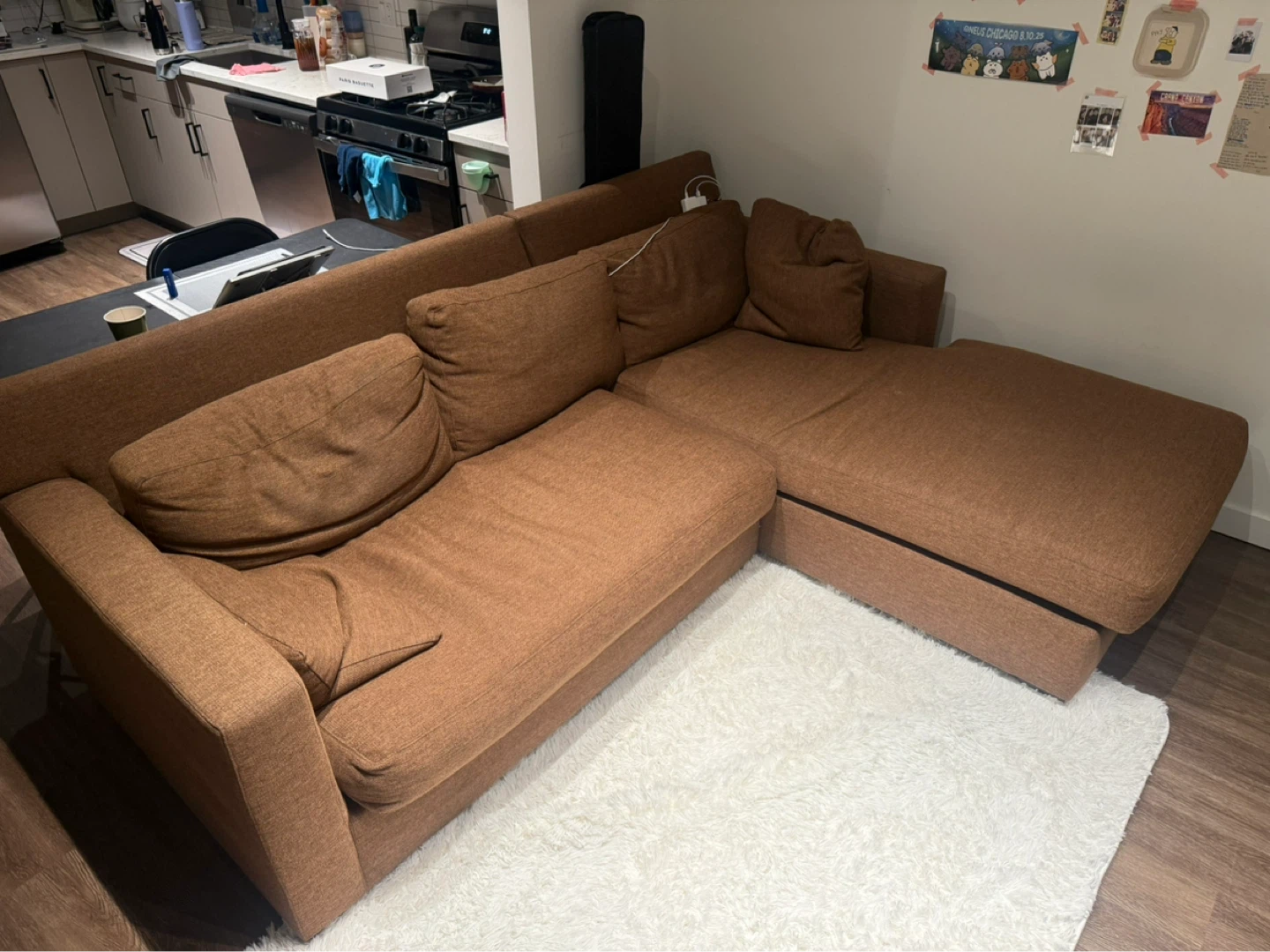 Large Brown Sectional Sofa