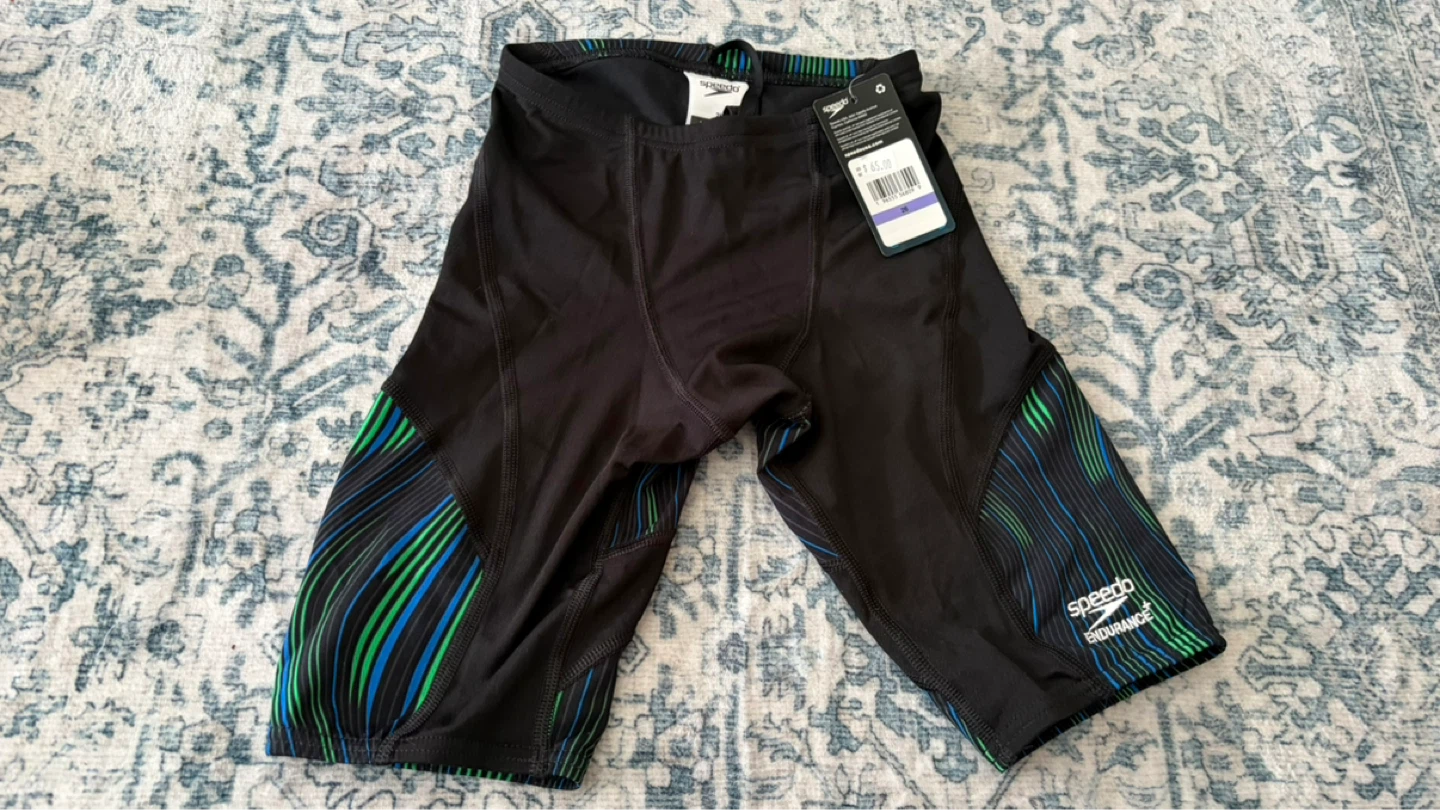 Speedo Men's Space Train Jammer Black/Blue/Green Speedos - photo 5