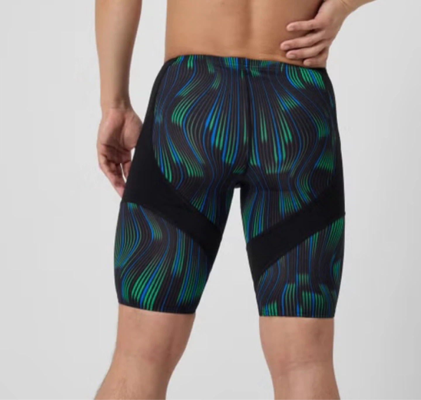 Speedo Men's Space Train Jammer Black/Blue/Green Speedos - photo 2