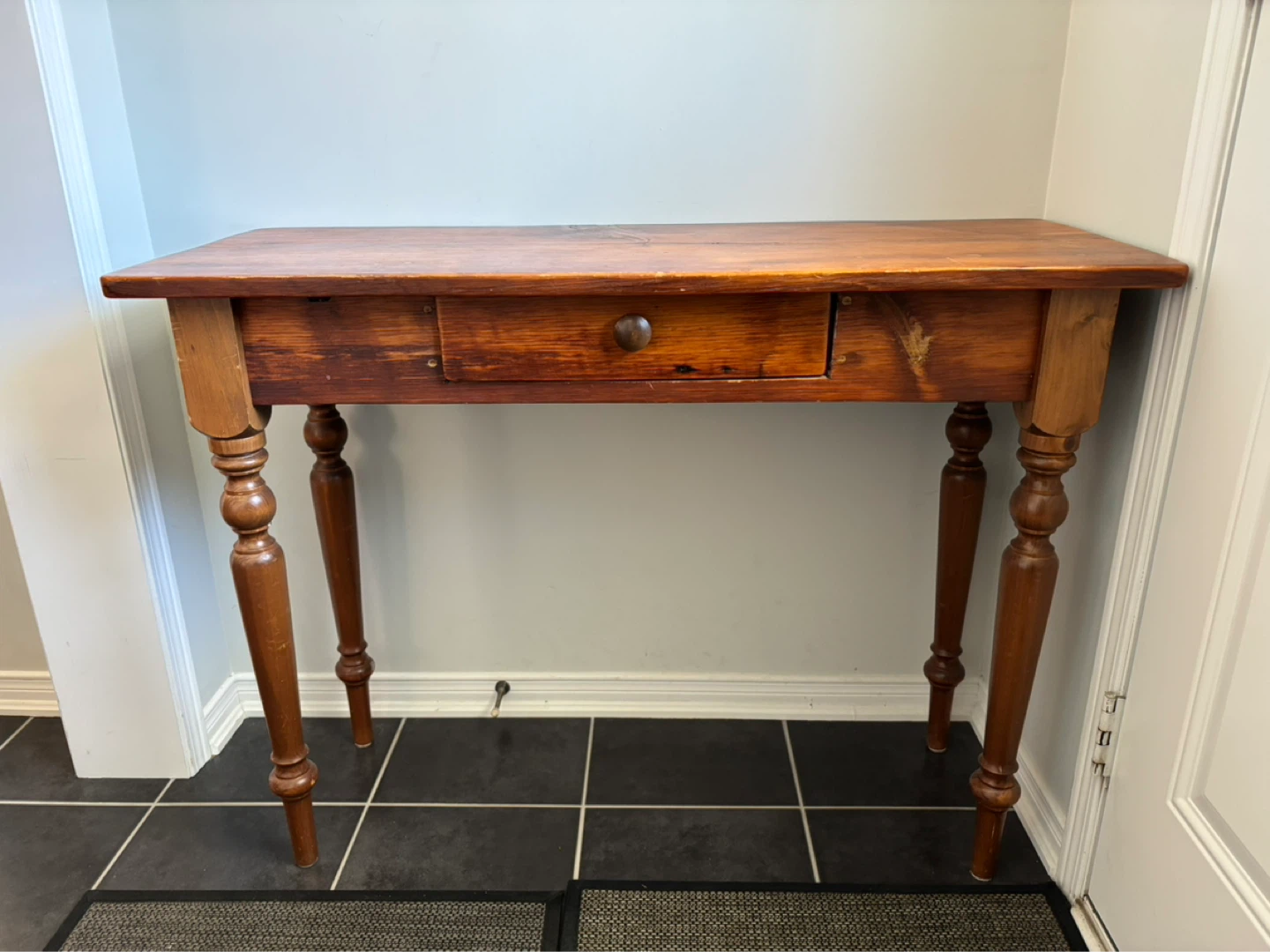 Vintage solid wood hallway/console table
