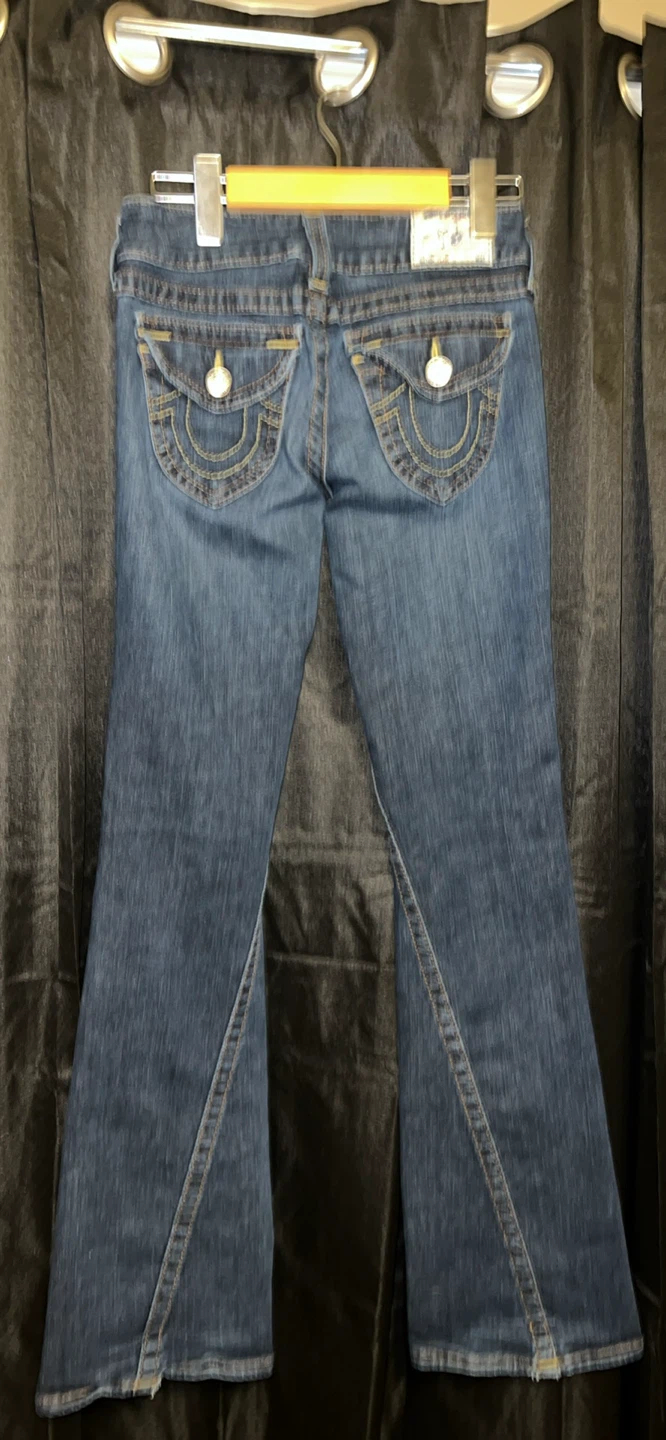 True Religion Brand Jeans Womens Flare Blue Denim Size 26 - photo 2