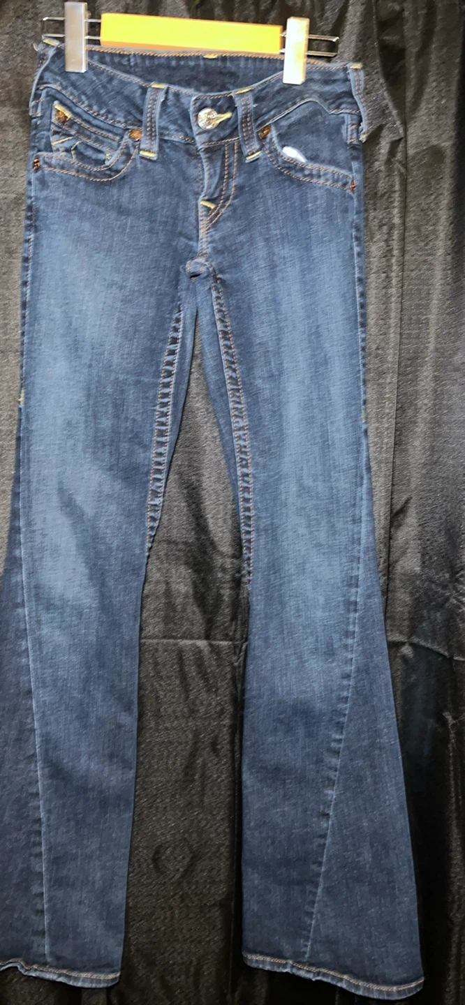 True Religion Brand Jeans Womens Flare Blue Denim Size 26