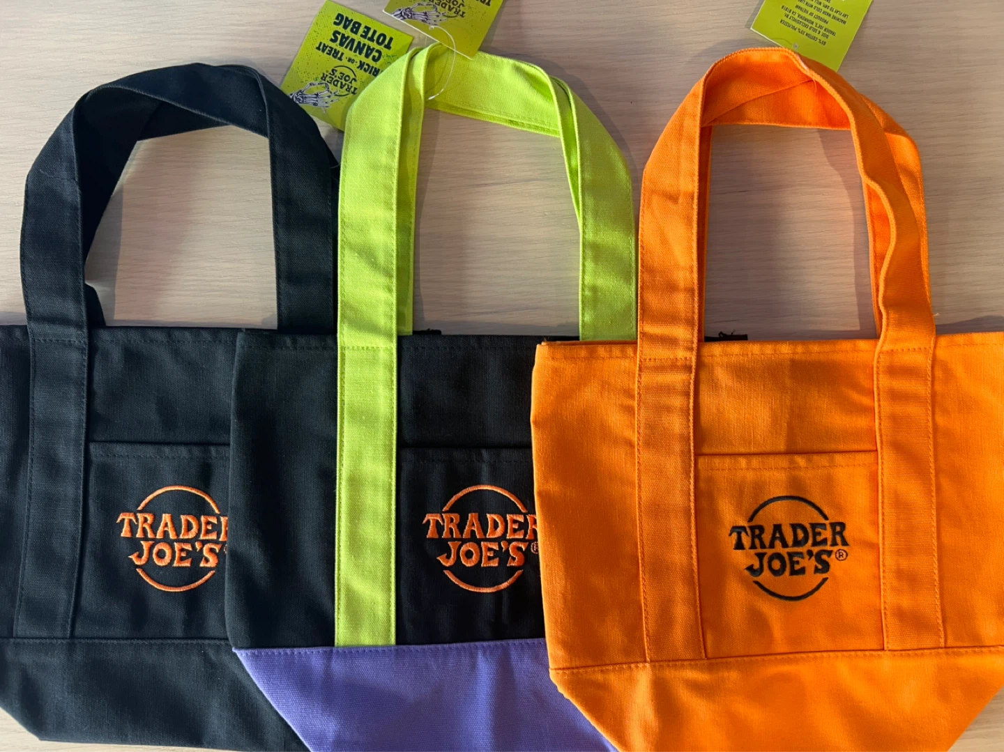 Trader Joe’s Mini Canvas Tote Bags