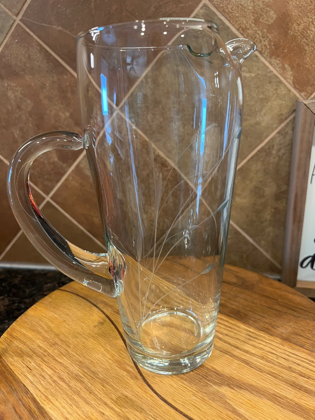 Vintage Etched Glass Set - photo 2