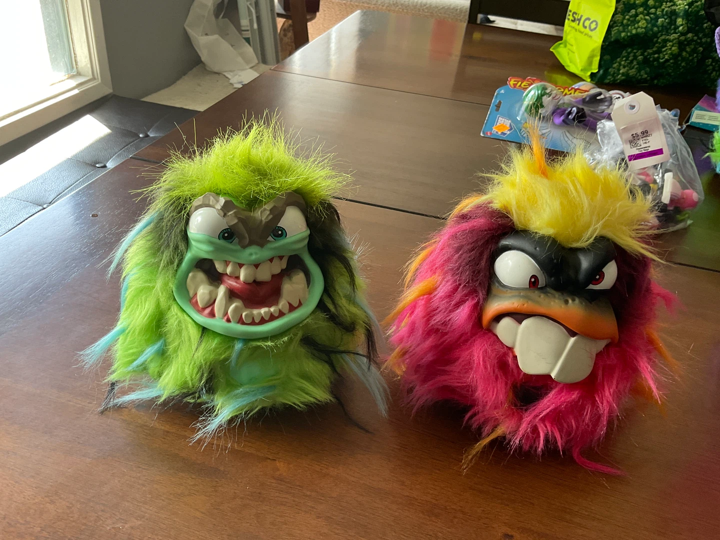 Flesh and Blood Monster Toys (2) - Green and Pink