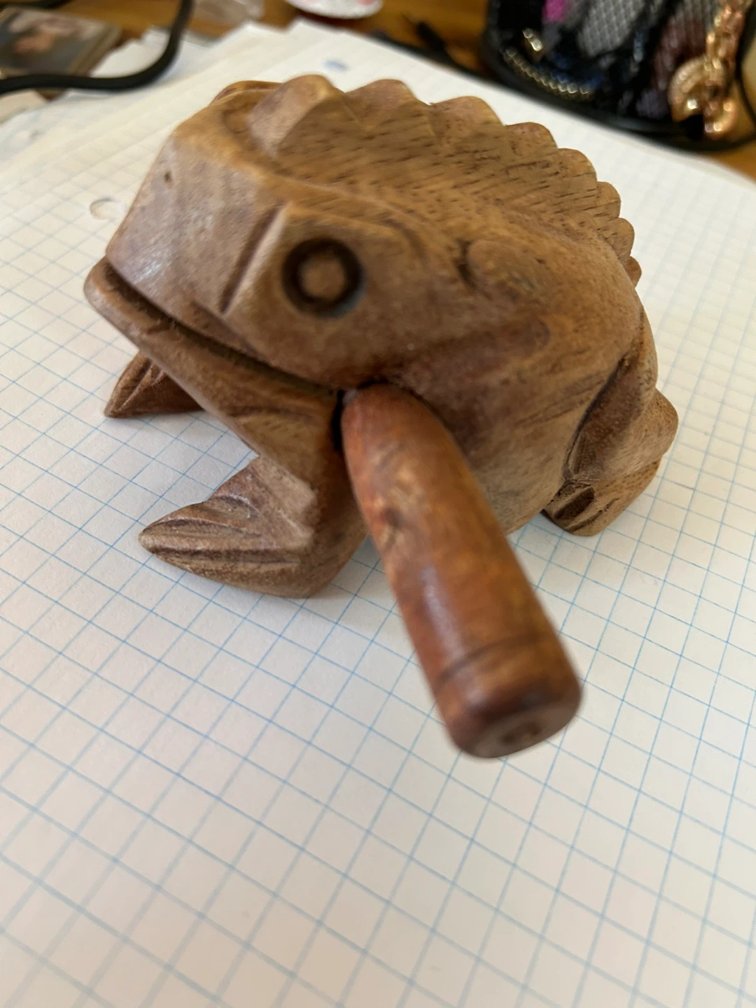 Wooden Frog Guiro Instrument - photo 3