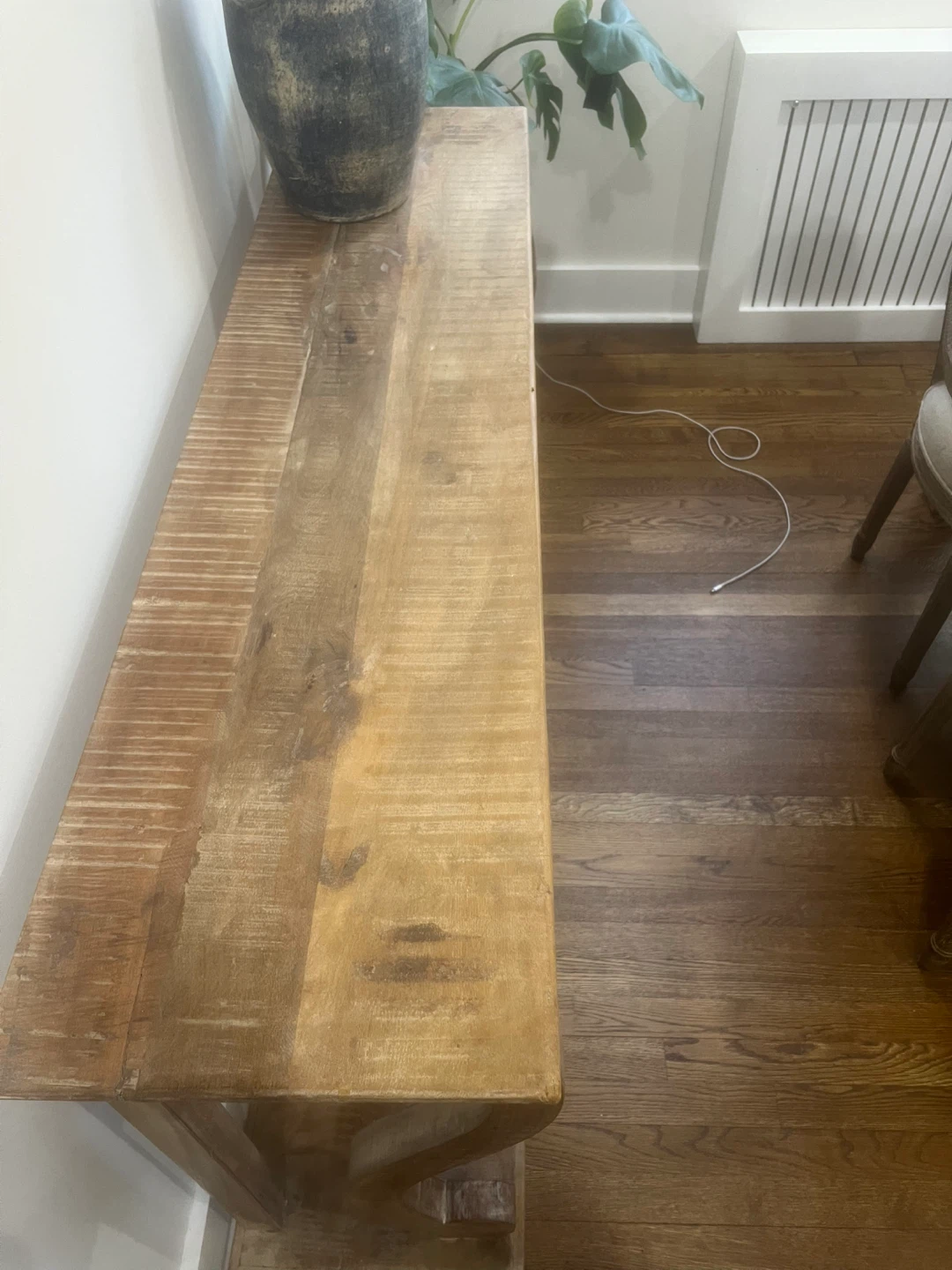 Rustic mango Wood Console Table with Shelf - photo 3