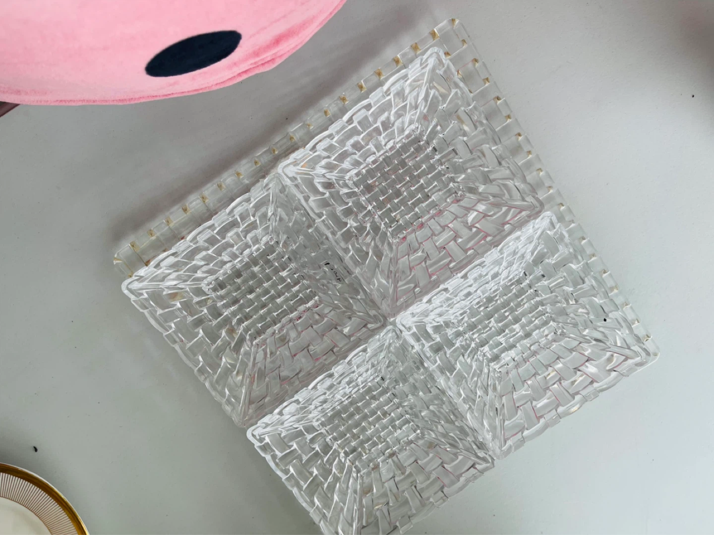 Clear Glass Divided Server Tray - photo 2