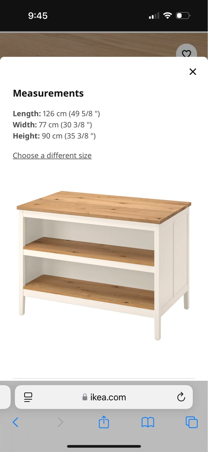 Ikea tornviken island, can arrange delivery