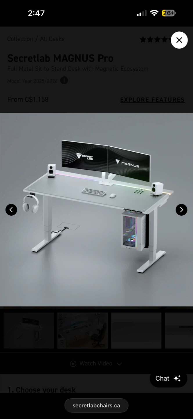 Secretlab MAGNUS Pro Sit-to-Stand Desk