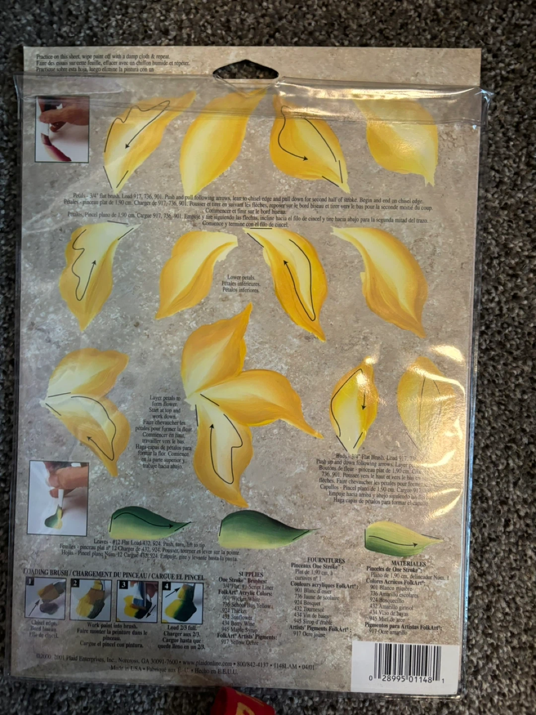 FolkArt One Stroke "Floral Lilies" Painting Worksheet - photo 2