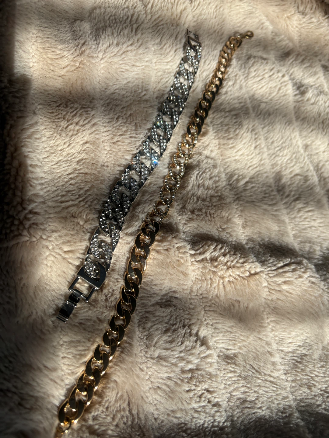 Set of 1 Silver Bracelets & 1 Gold Necklace Rhinestone - photo 2