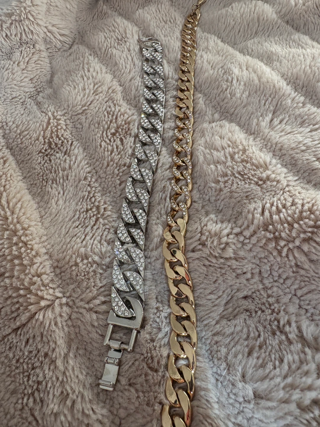 Set of 1 Silver Bracelets & 1 Gold Necklace Rhinestone - photo 4