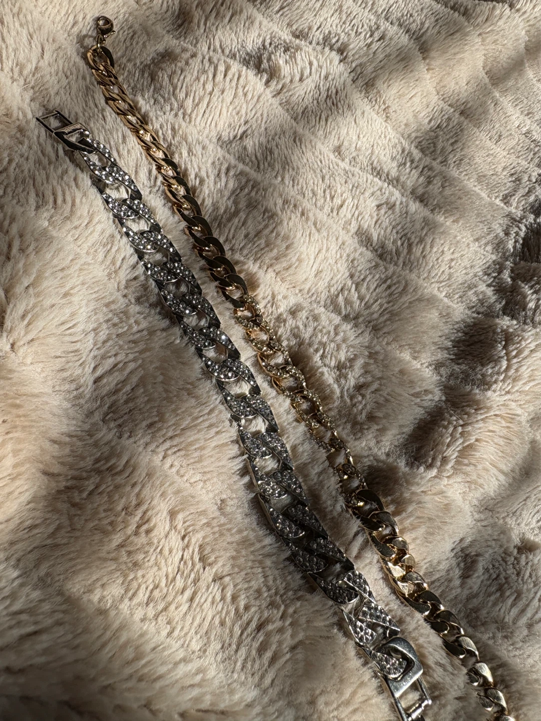 Set of 1 Silver Bracelets & 1 Gold Necklace Rhinestone - photo 3