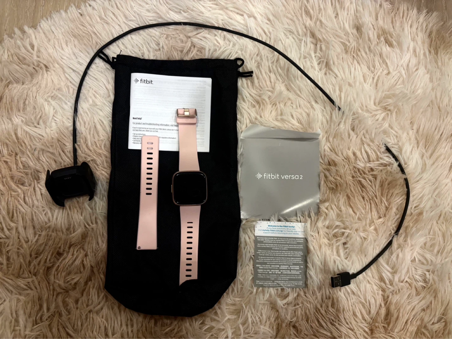 Fitbit Versa 2 Smartwatch (Rose Pink)