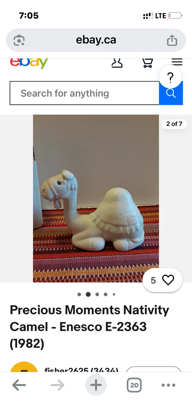 Precious Moments Nativity Camel Figurine - Enesco E-2363 (1982) - photo 2