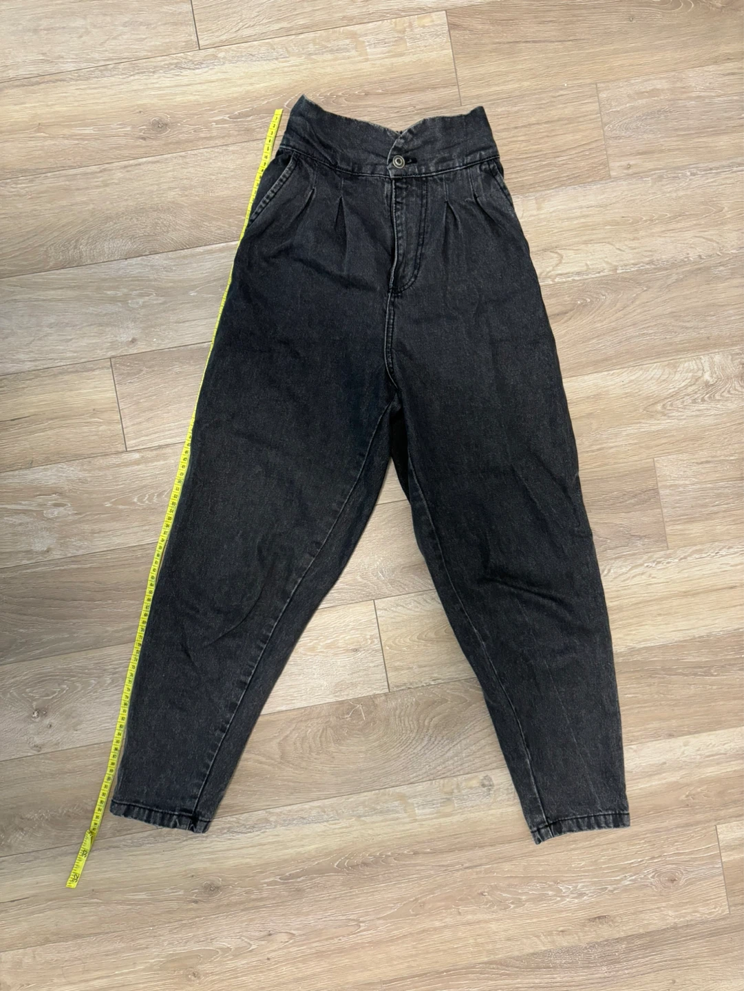 Women's High-Waisted Black Wash Denim Jeans