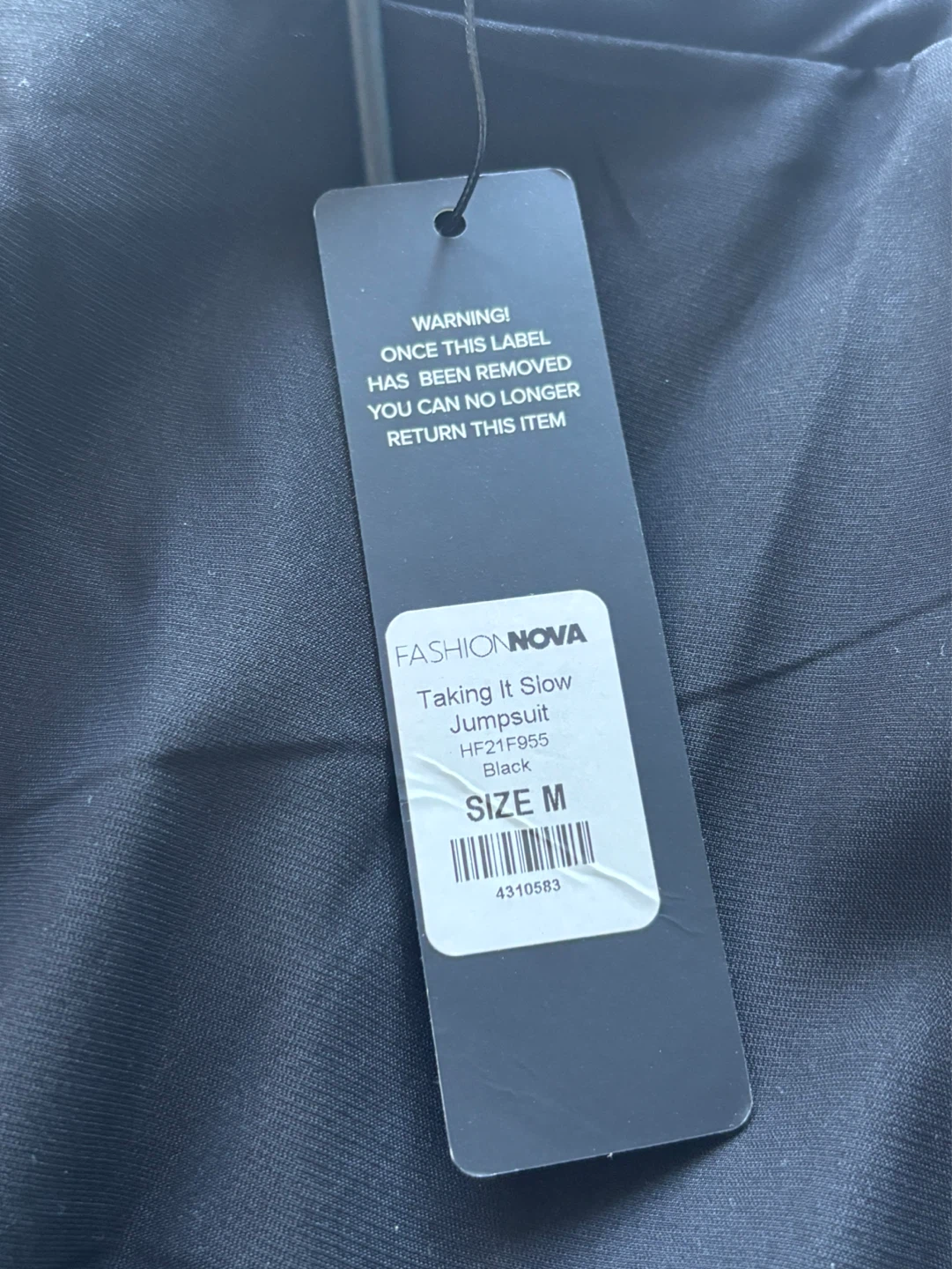 Fashion Nova Taking It Slow Jumpsuit Black Size M - photo 2