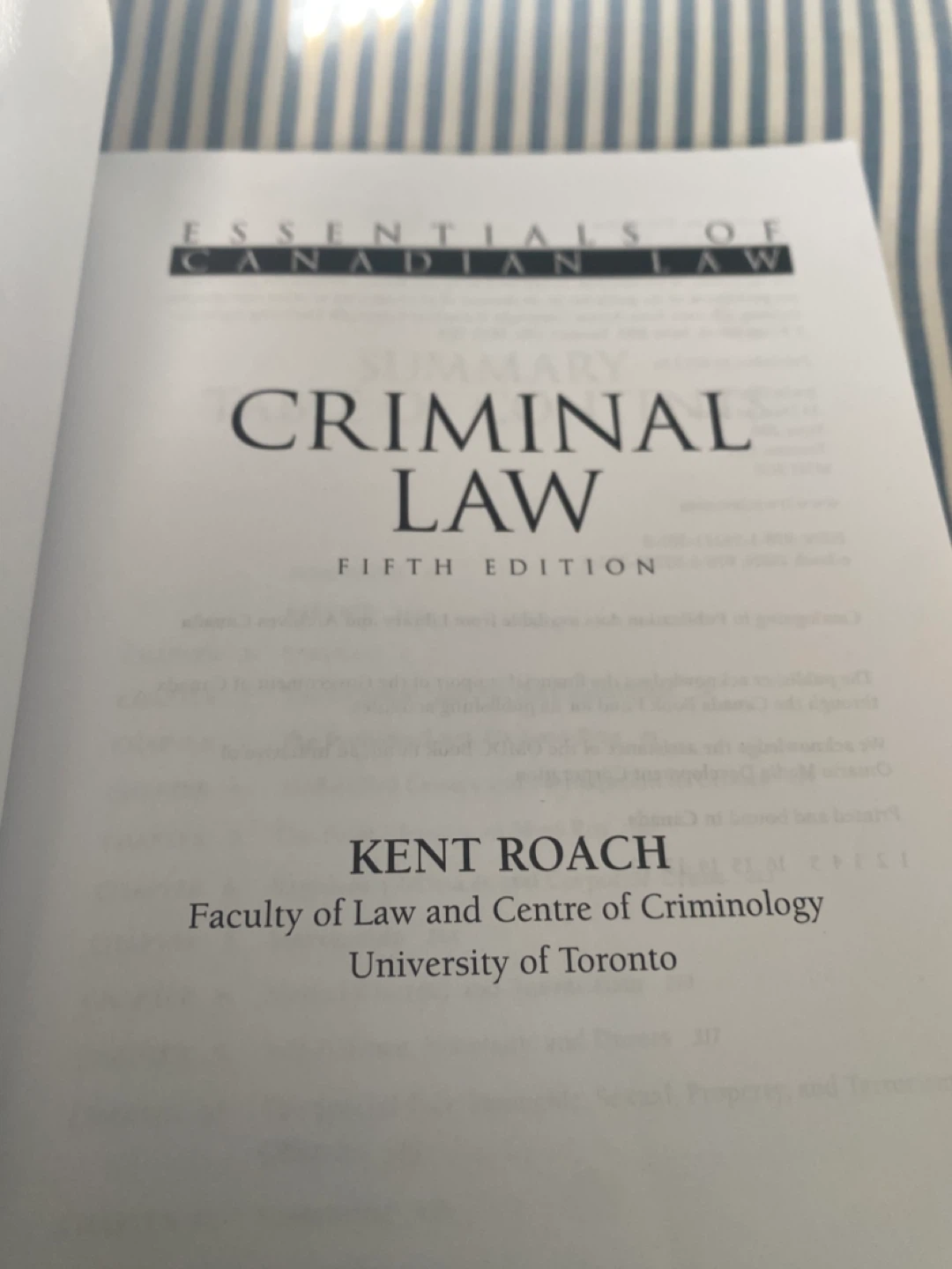 Criminal Law by Kent Roach 5th Ed - photo 2