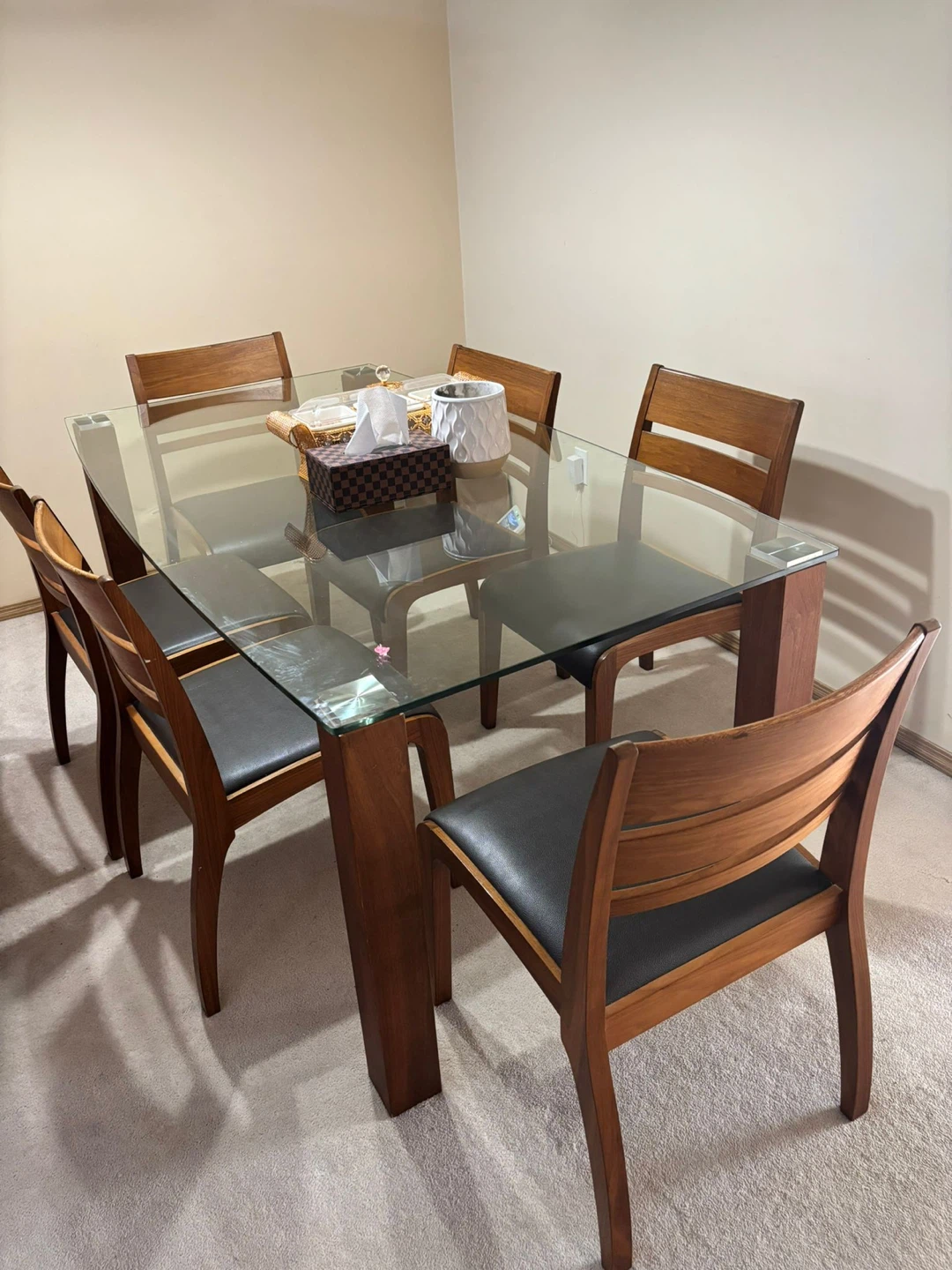 Glass Top Dining Table Set with 6 Chairs - photo 4
