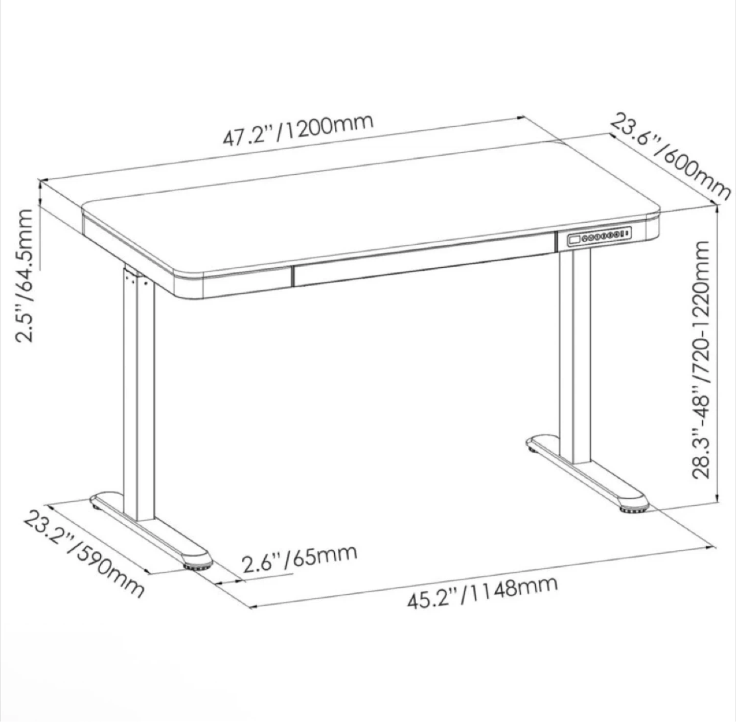 🌱 Flexispot Standing Desk with desk chair 47.2" x 23.6" - photo 5
