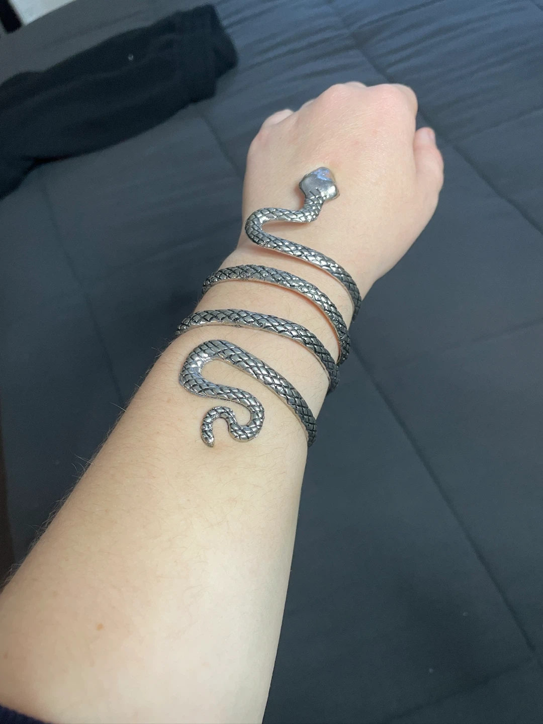 Silver Snake Cuff Bracelet