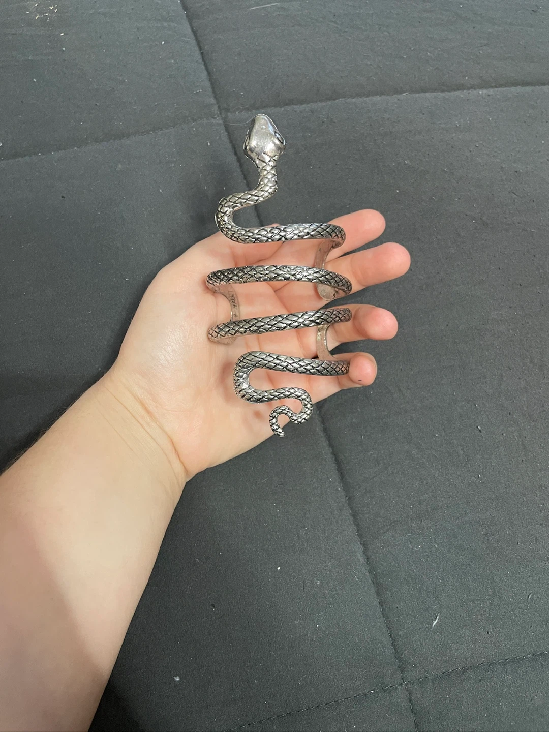 Silver Snake Cuff Bracelet - photo 2