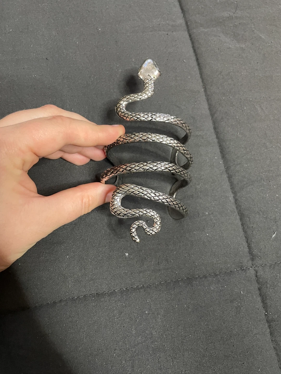 Silver Snake Cuff Bracelet - photo 4