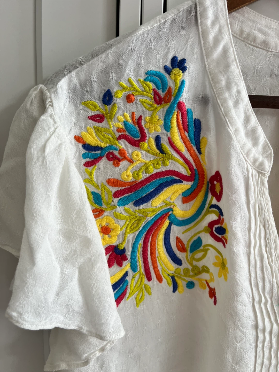 🌱 Melissa McCarthy White Embroidered Tunic Top - photo 2