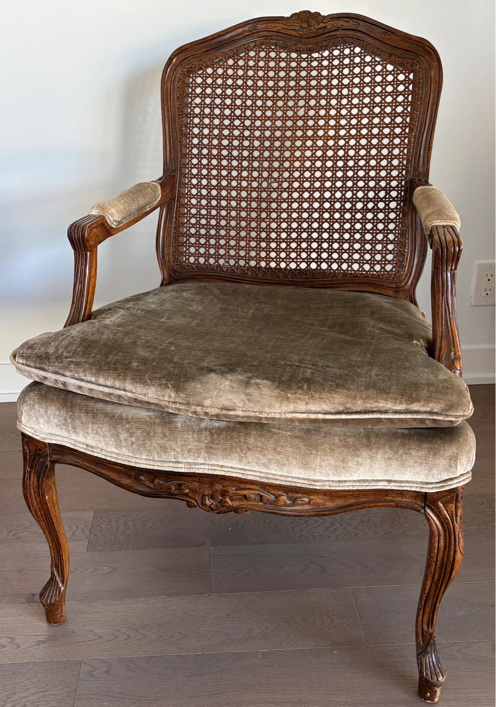 Vintage French Country Louis XV Fauteuil Arm Chair - photo 2