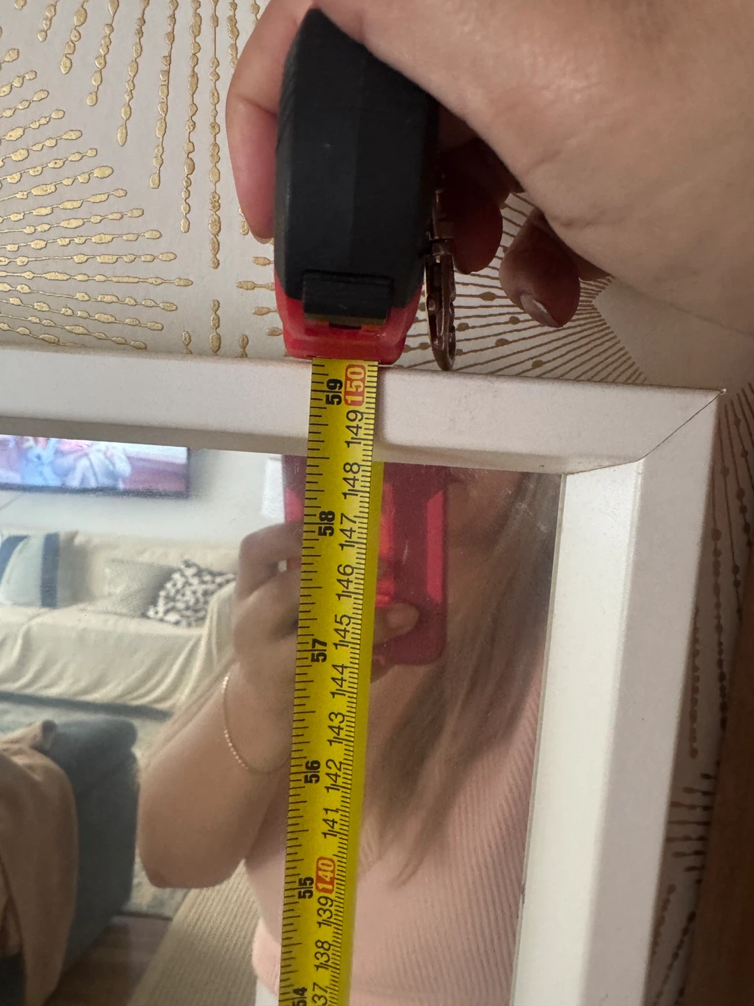 IKEA NISSEDAL Mirror, White, 25 5/8" x 59" - photo 4