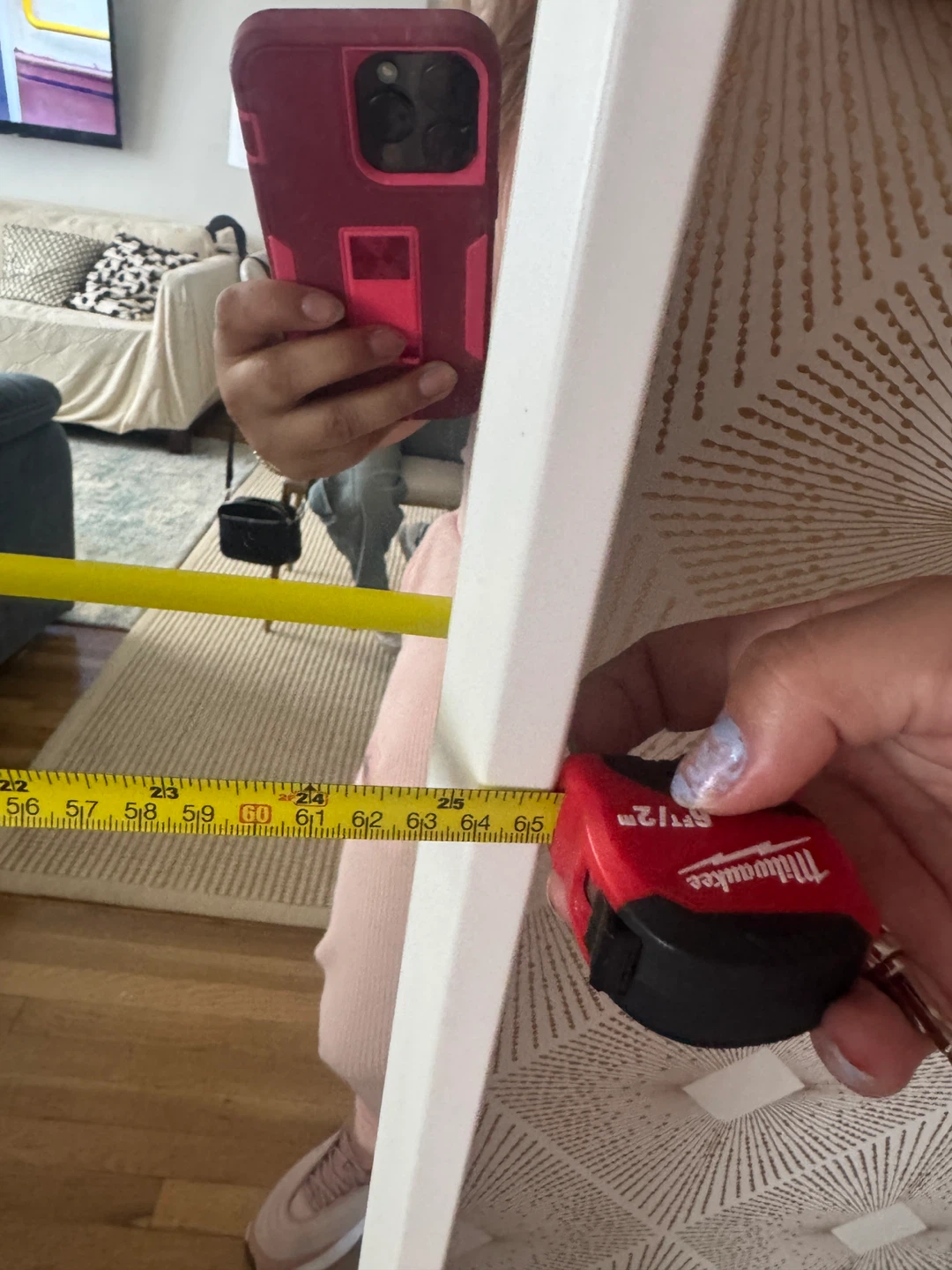 IKEA NISSEDAL Mirror, White, 25 5/8" x 59" - photo 3