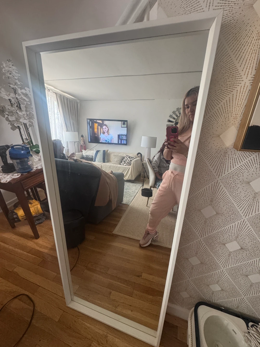 IKEA NISSEDAL Mirror, White, 25 5/8" x 59" - photo 5