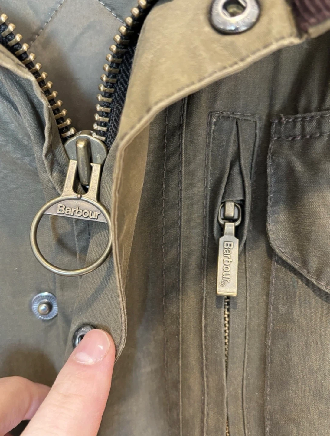 Barbour Sapper S Olive Green Waxed Jacket Sylkoil Men - photo 4