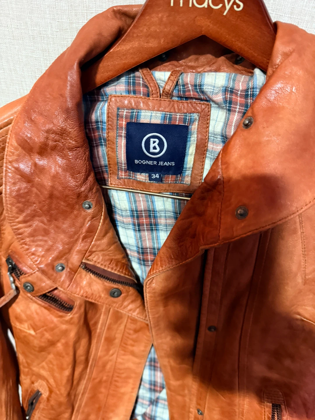 Bogner Jeans Brown Leather Jacket - photo 2