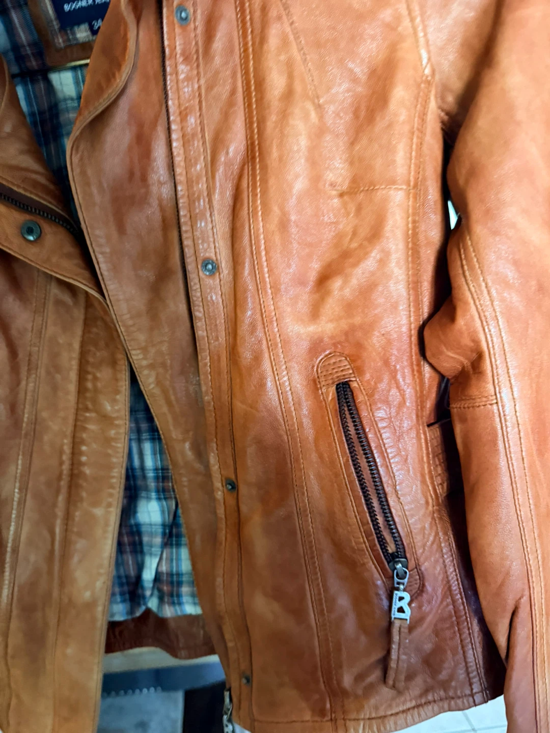 Bogner Jeans Brown Leather Jacket - photo 3